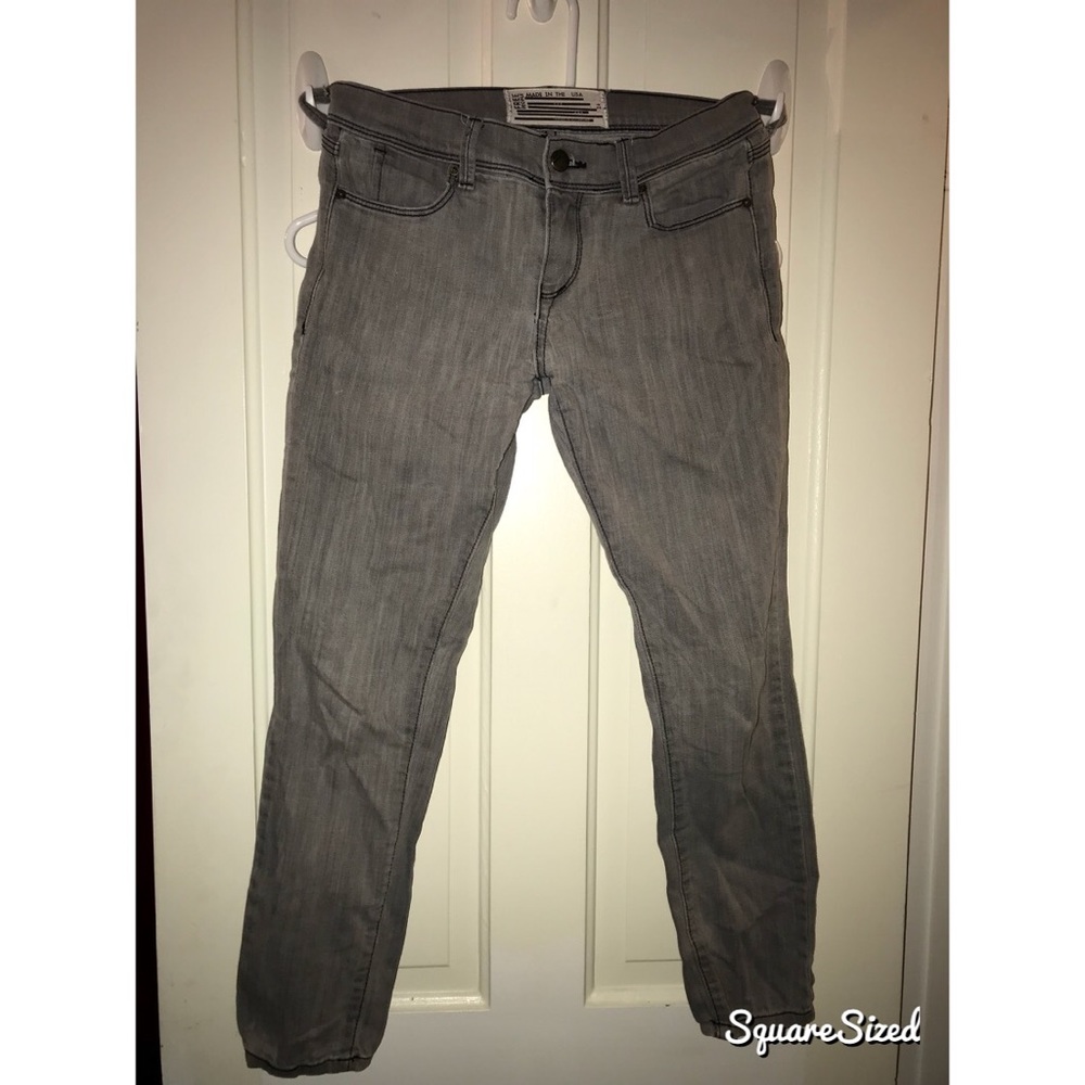 Free people grey wash stretchy skinny jeans
